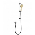 Kaya Rail Shower Matte Black With Urban Brass Head
